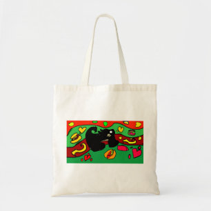 Dachshund hot dog tote bag