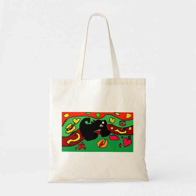 Dachshund hot dog  tote bag (Front)