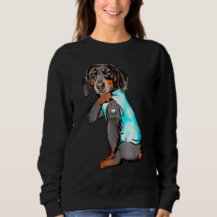 Dachshund I Love Mimi Tattoo Apparel Dog Mimi Moth Sweatshirt