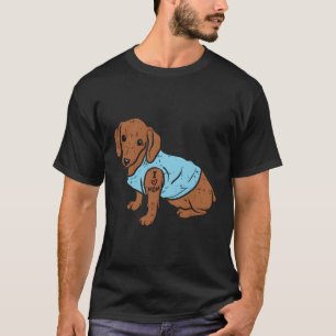 Dachshund I Love Mom Cute Weiner Dog Animal Pet Wo T-Shirt
