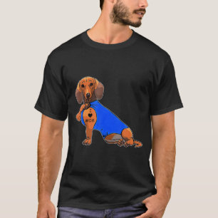 Dachshund I Love Mom Tattooed Dog Mommy Mother Day T-Shirt