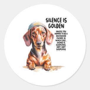 Dachshund Ideas For Women & Novelty Miniature Classic Round Sticker