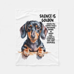 Dachshund Ideas For Women &amp; Novelty Miniature  Fleece Blanket