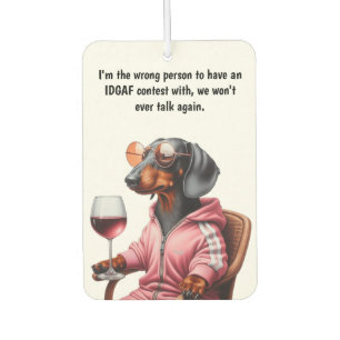 Dachshund IDGAF  Air Freshener