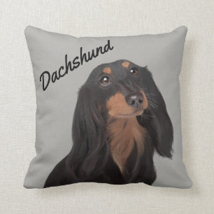 Dachshund Illustrated Pillow