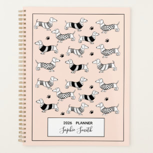 Dachshund illustré Amoureux de les chiens 2025 Pla