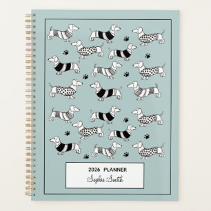 Dachshund illustré Amoureux de les chiens Blue 202