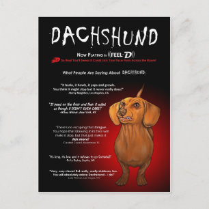 Dachshund in 3D Postcard