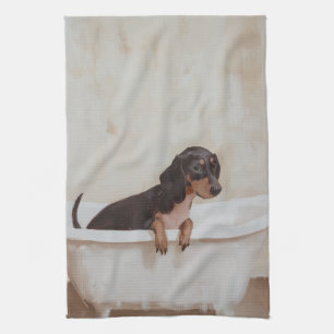 Dachshund in the Bath Kitchen Towel