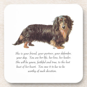 Dachshund Keepsake - Female Coaster