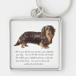 Dachshund Keepsake - Female Keychain