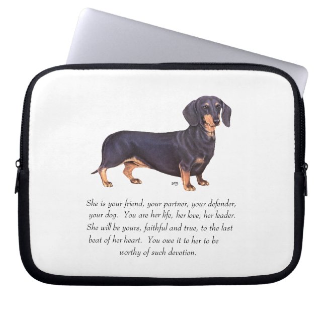 Dachshund Keepsake - Female Laptop Sleeve (Front)