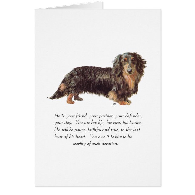 Dachshund Keepsake - Male (Front)
