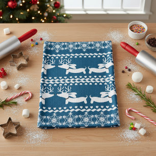 Dachshund Kitchen Christmas Gift or Decor  Kitchen Towel