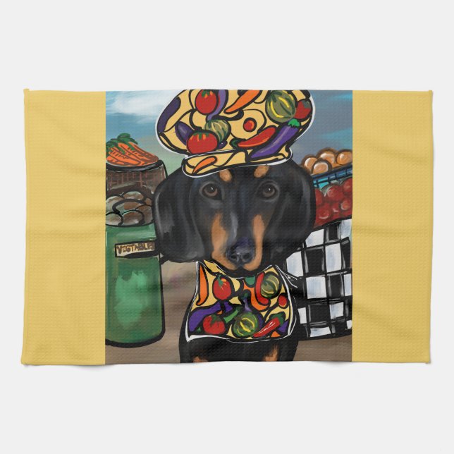 Dachshund       kitchen towel (Horizontal)