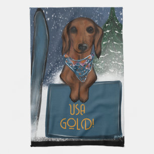 DACHSHUND  KITCHEN TOWEL