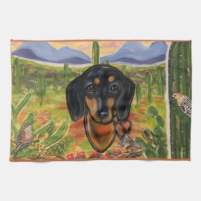 DACHSHUND       KITCHEN TOWEL (Horizontal)