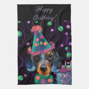 Dachshund kitchen towel