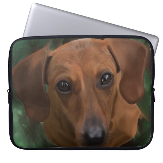 Dachshund laptop sleeve (Front)