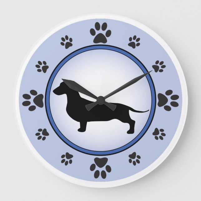 Dachshund Large Clock (Front)