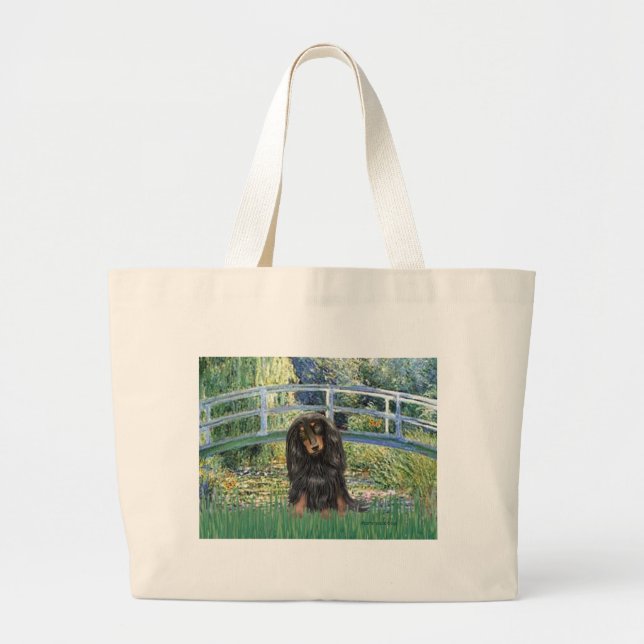 Dachshund (LH-BT) - Bridge Large Tote Bag (Front)