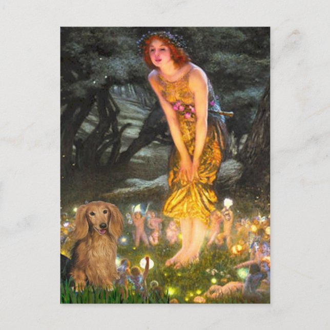 Dachshund (LHSable) - MidEve Postcard (Front)