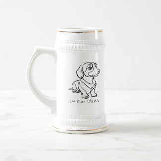 Dachshund Line Art - Low Rider Lifestyle Beer Stein
