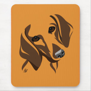 Dachshund Line Portrait Mouse Pad