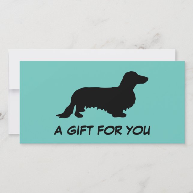 Dachshund Long Hair - Silhouette 1 (Front)