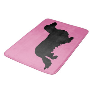 Dachshund Long Hair - Silhouette 1 Bath Mat