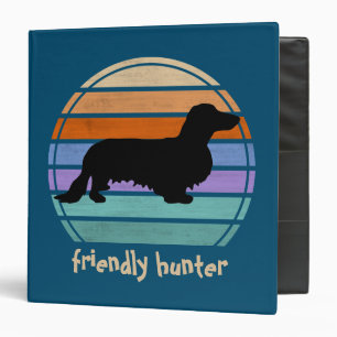 Dachshund Long Hair - Silhouette 1 Binder
