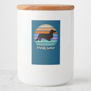 Dachshund Long Hair - Silhouette 1 Food Label