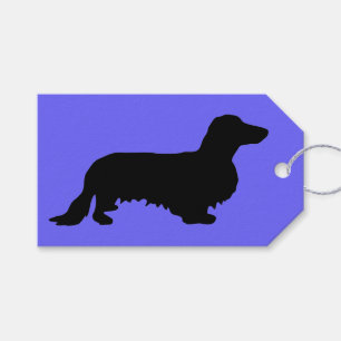 Dachshund Long Hair - Silhouette 1 Gift Tags