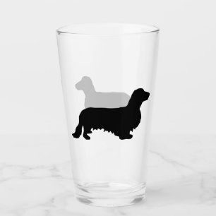 Dachshund Long Hair - Silhouette 1 Glass