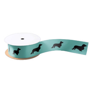 Dachshund Long Hair - Silhouette 1 Satin Ribbon