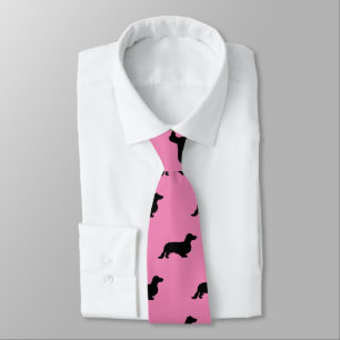 Dachshund Long Hair - Silhouette 1 Tie