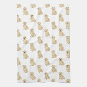Dachshund (Long Haired, Cream Fawn Tan) Kitchen Towel