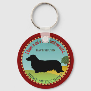 Dachshund [Long-haired] Keychain