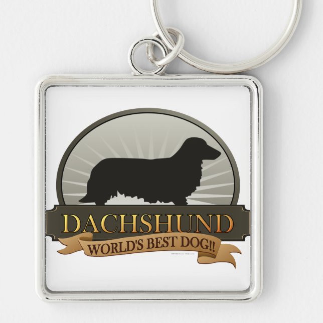 Dachshund [Long-haired] Keychain (Front)