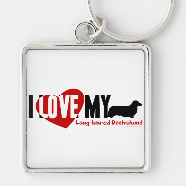 Dachshund [Long-haired] Keychain (Front)