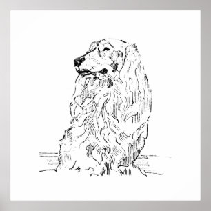 Dachshund – Long Haired Sausage Dog Poster