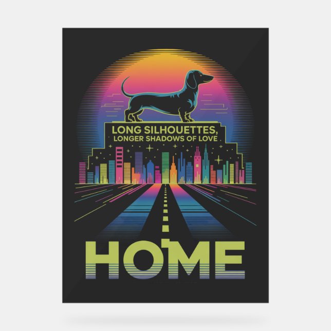 Dachshund Long Silhouettes, Longer Shadows Of Love (Recto)