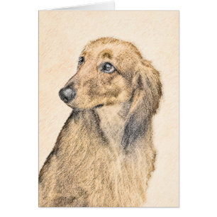 Dachshund (Longhaerien) Peinture - Art Chien origi