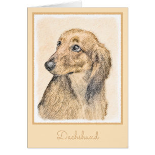 Dachshund (Longhaerien) Peinture - Art Chien origi