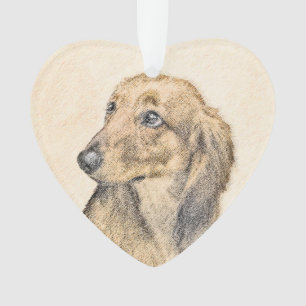 Dachshund (Longhaerien) Peinture - Art Chien origi