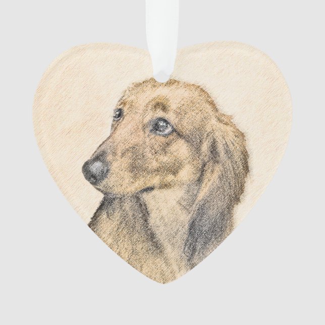 Dachshund (Longhaerien) Peinture - Art Chien origi (devant)