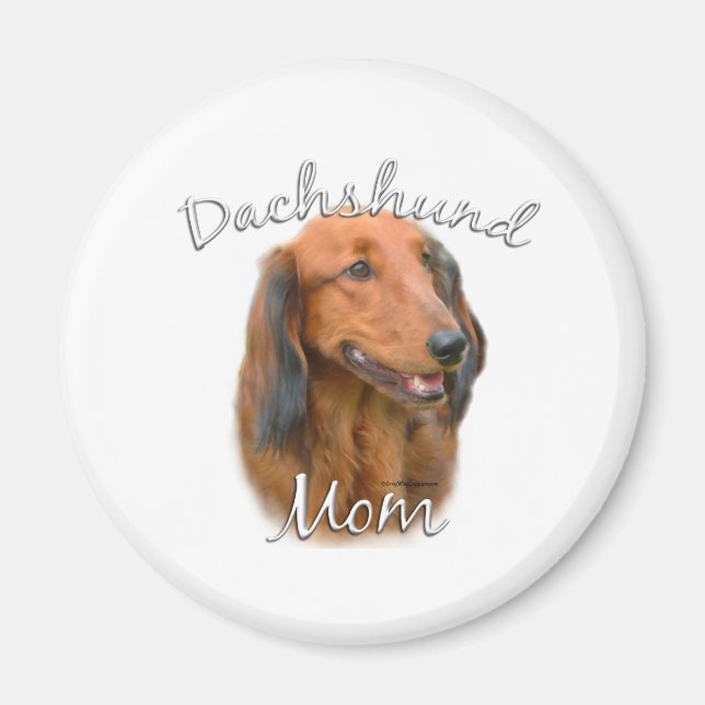 Dachshund (longhaired) Mom 2 Magnet (Front)