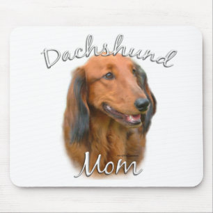 Dachshund (longhaired) Mom 2 Mouse Pad