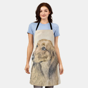 Dachshund (Longhaired) Painting Original Dog Art Apron