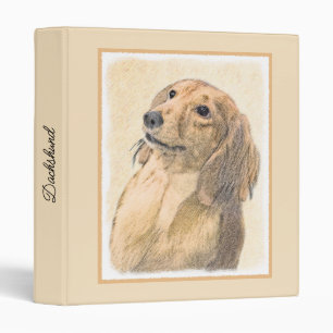 Dachshund (Longhaired) Painting - Original Dog Art Binder